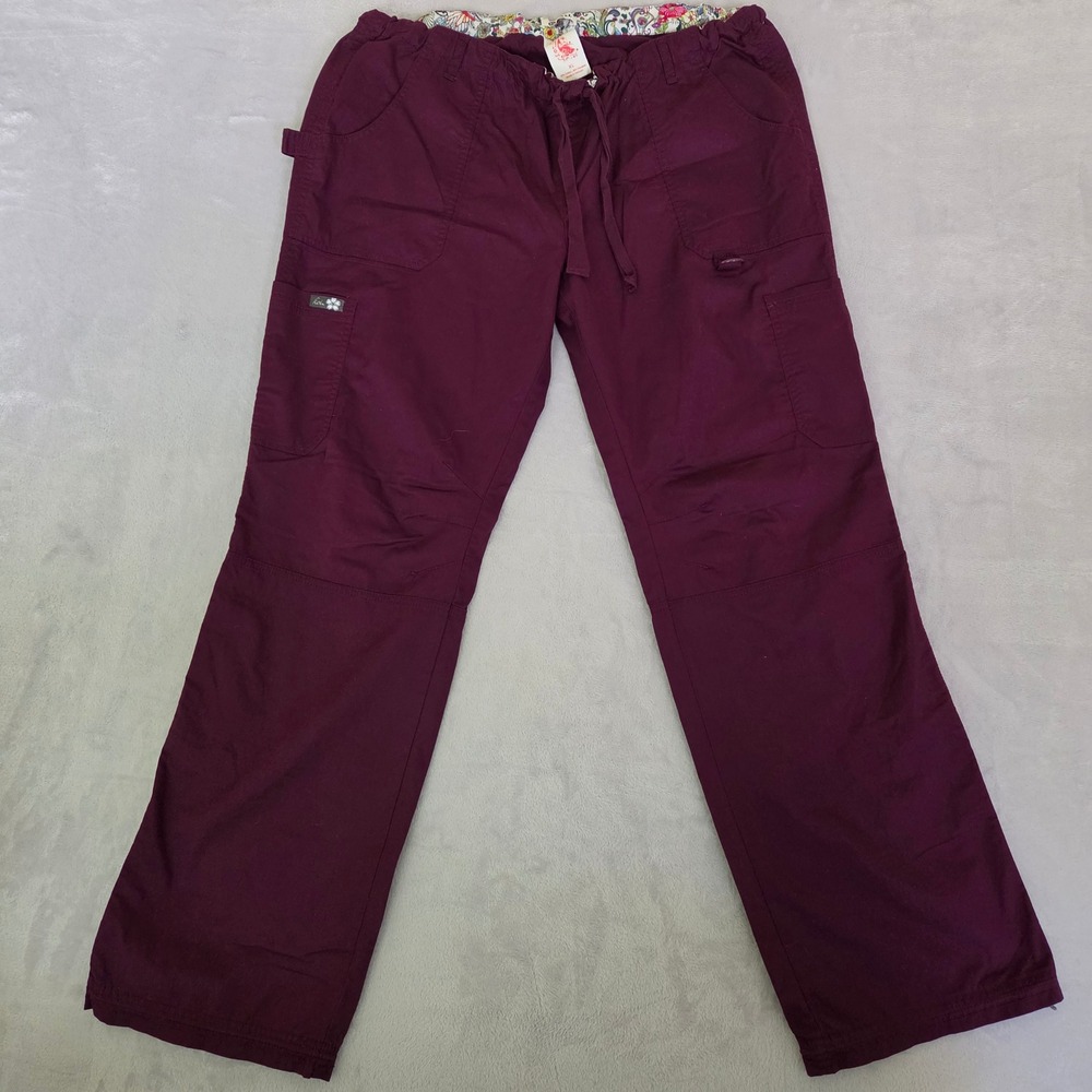 Koi Happiness Lindsey Cargo Scrub Pants XL Eggplant Purple Utility 701-T Nurse